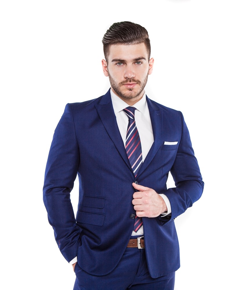 Costum Slim Fit LUIGI Albastru Inchis